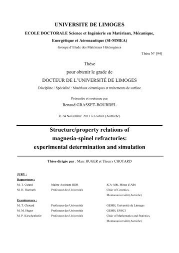 Structure/property relations of magnesia-spinel refractories ...