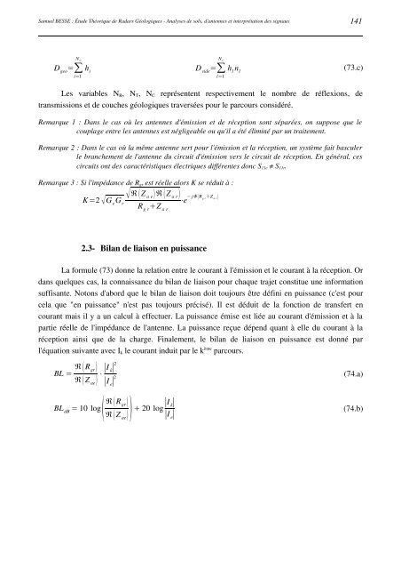 Etude théorique de radars géologiques - Epublications - Université ...