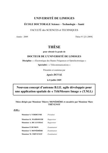 Nouveau concept d'antenne B.I.E. agile développée pour une ...