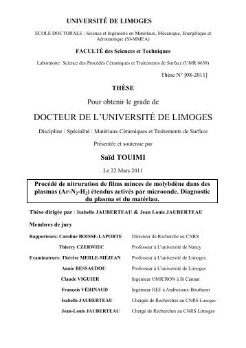 Procédé de nitruration de films minces de molybdène dans des ...