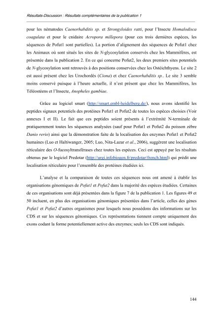 caractérisation des enzymes bovines et étude préliminaire du rôle ...