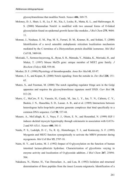 caractérisation des enzymes bovines et étude préliminaire du rôle ...