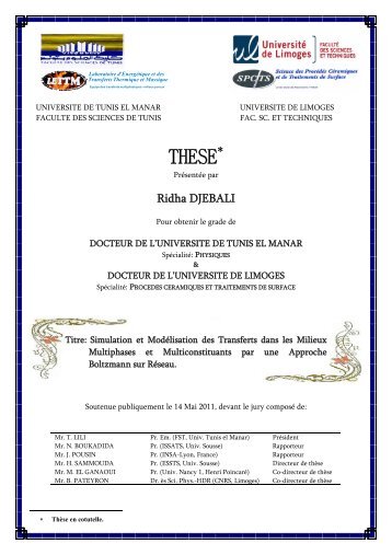 Ridha DJEBALI - Epublications - Université de Limoges
