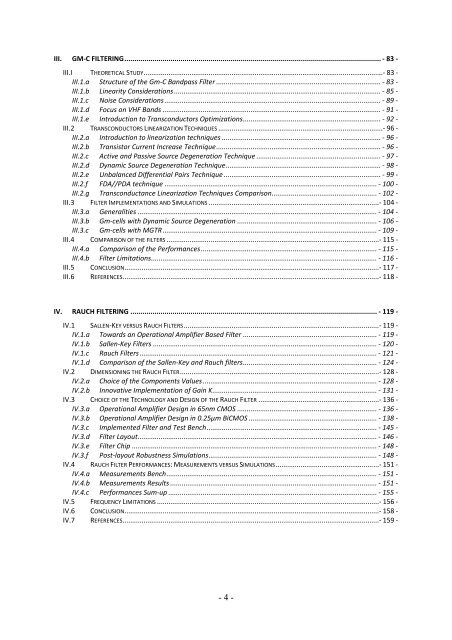 III. Gm-C Filtering - Epublications - Université de Limoges