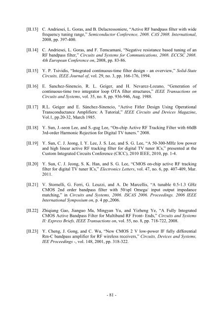 III. Gm-C Filtering - Epublications - Université de Limoges