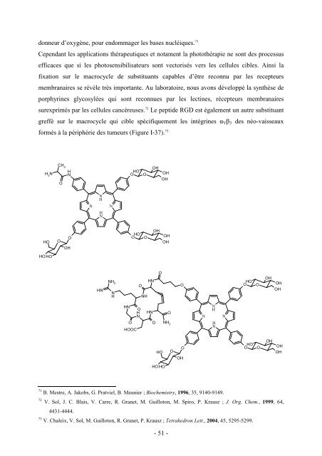 porphyrines et chlorines polyaminées et trimères - Epublications ...