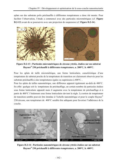 Elaboration par projection plasma d'un revêtement céramique sur ...