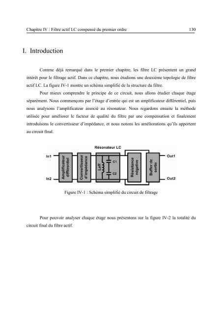 Etude et conception de structures de filtrage actif radiofréquence ...