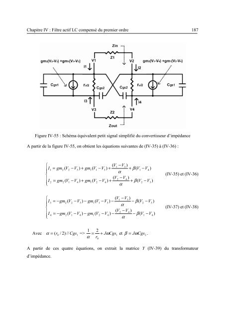 Etude et conception de structures de filtrage actif radiofréquence ...