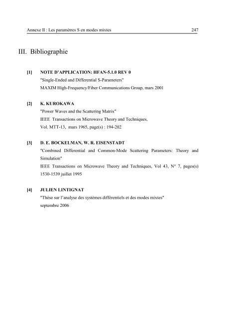 Etude et conception de structures de filtrage actif radiofréquence ...