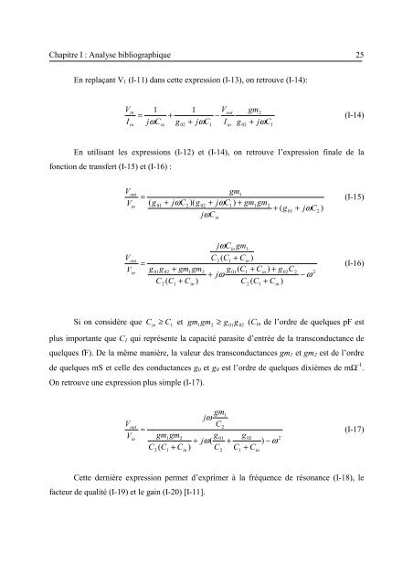 Etude et conception de structures de filtrage actif radiofréquence ...