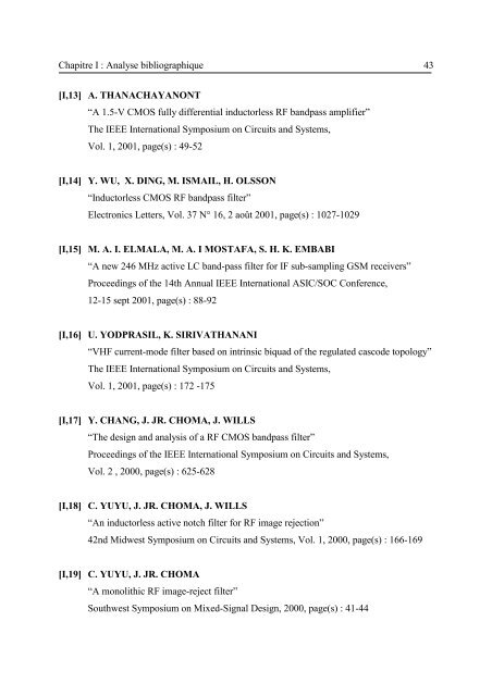 Etude et conception de structures de filtrage actif radiofréquence ...