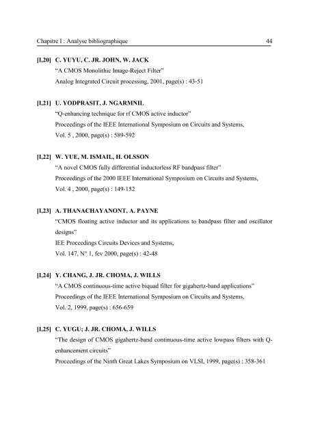 Etude et conception de structures de filtrage actif radiofréquence ...