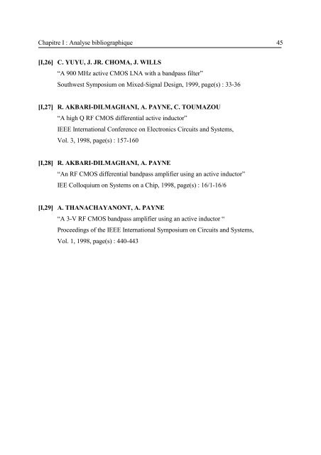 Etude et conception de structures de filtrage actif radiofréquence ...