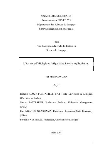 L'écriture et l'idéologie en Afrique noire - Epublications - Université ...