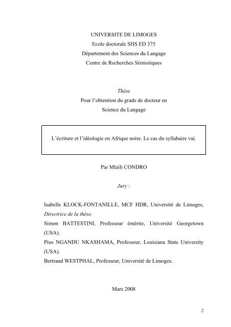 L'écriture et l'idéologie en Afrique noire - Epublications - Université ...