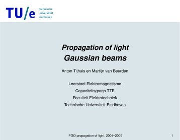 Gaussian beams - OED - Technische Universiteit Eindhoven