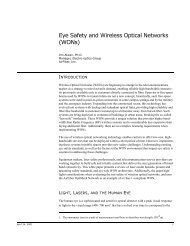 Eye Safety and Wireless Optical Networks (WONs) - OED