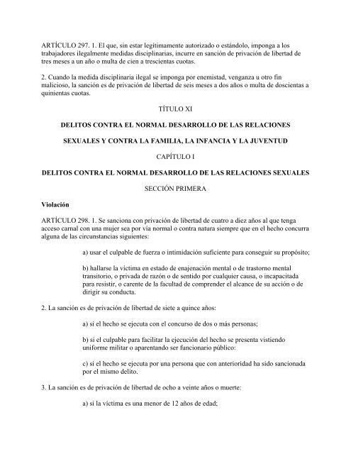 Ley Nº 62 CÓDIGO PENAL ASAMBLEA NACIONAL DEL PODER ...