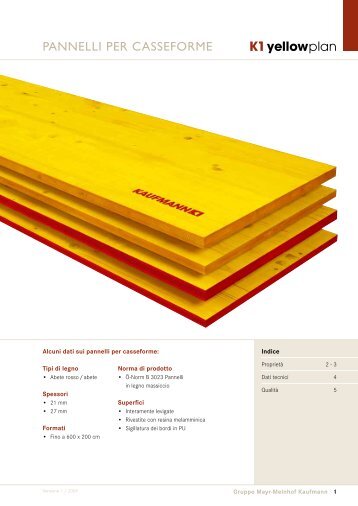 K1yellowplan PANNELLI PER CASSEFORME