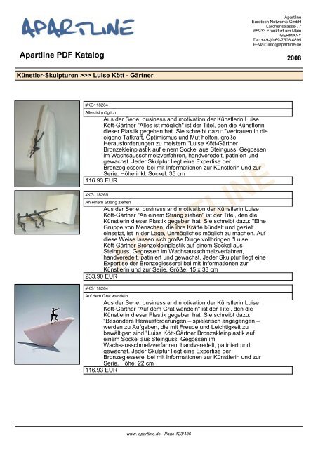 APARTLINE Apartline PDF Katalog - Eurotech Networks GMBH