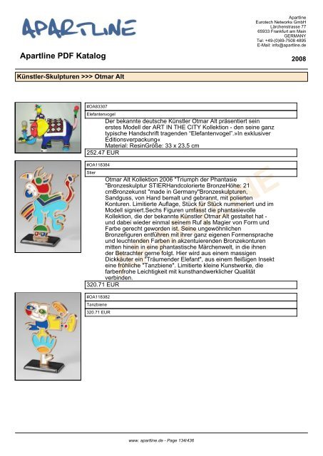 APARTLINE Apartline PDF Katalog - Eurotech Networks GMBH