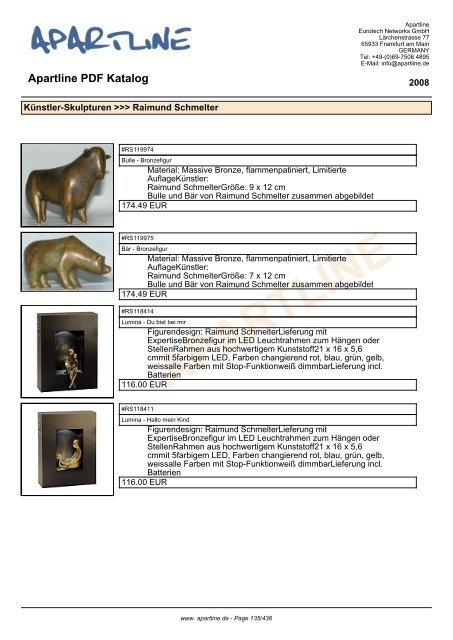 APARTLINE Apartline PDF Katalog - Eurotech Networks GMBH