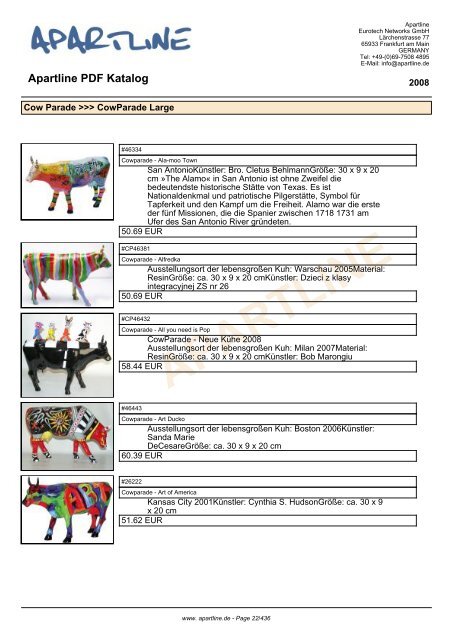 APARTLINE Apartline PDF Katalog - Eurotech Networks GMBH