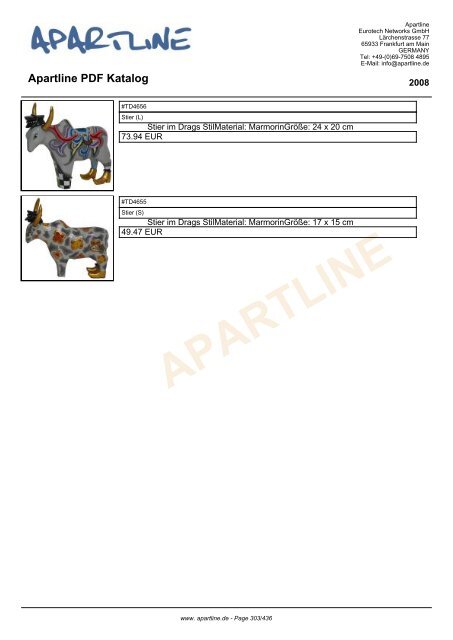 APARTLINE Apartline PDF Katalog - Eurotech Networks GMBH