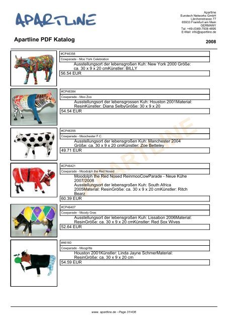 APARTLINE Apartline PDF Katalog - Eurotech Networks GMBH