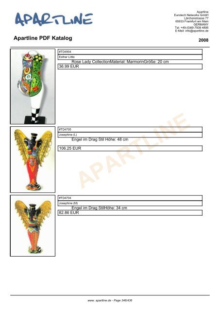 APARTLINE Apartline PDF Katalog - Eurotech Networks GMBH