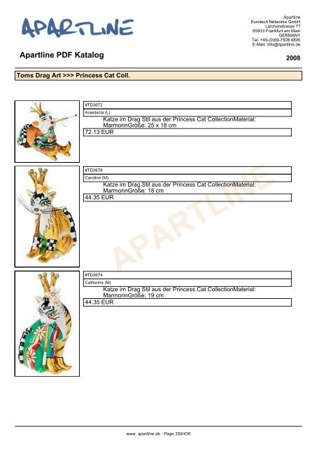 APARTLINE Apartline PDF Katalog - Eurotech Networks GMBH