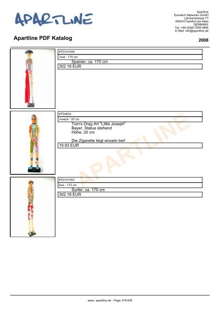 APARTLINE Apartline PDF Katalog - Eurotech Networks GMBH