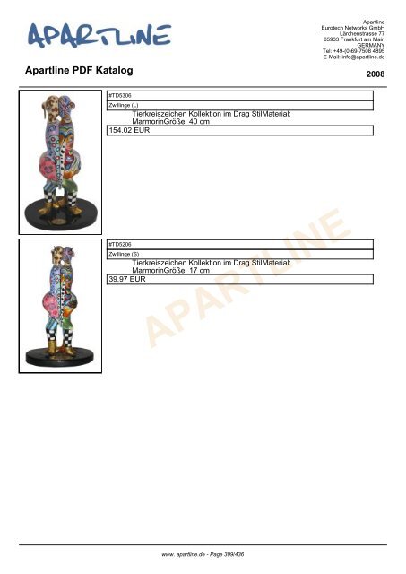 APARTLINE Apartline PDF Katalog - Eurotech Networks GMBH