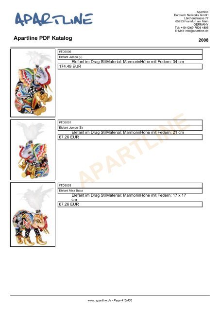 APARTLINE Apartline PDF Katalog - Eurotech Networks GMBH