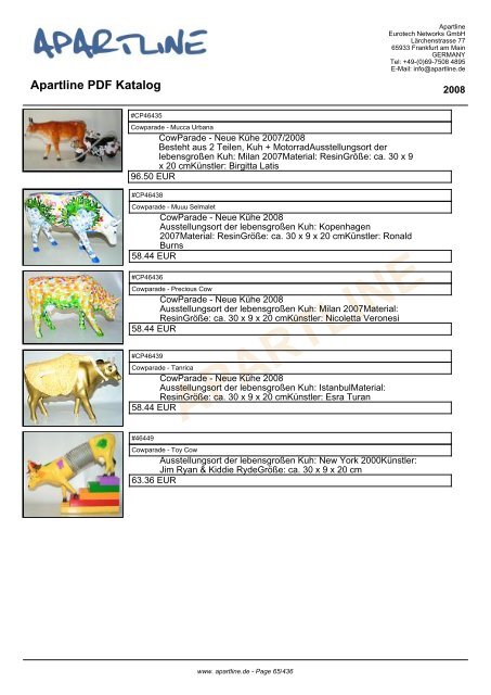 APARTLINE Apartline PDF Katalog - Eurotech Networks GMBH