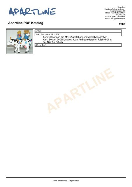 APARTLINE Apartline PDF Katalog - Eurotech Networks GMBH