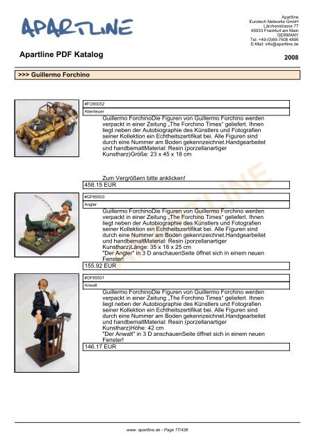 APARTLINE Apartline PDF Katalog - Eurotech Networks GMBH