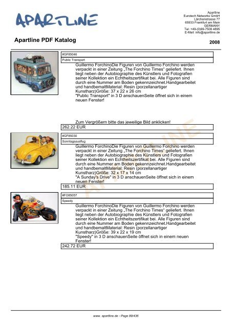 APARTLINE Apartline PDF Katalog - Eurotech Networks GMBH