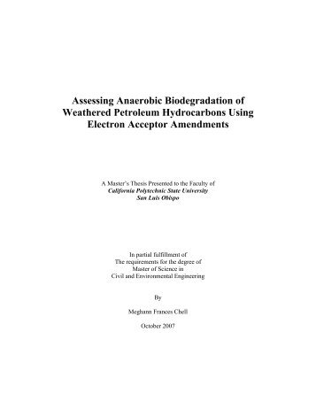 Assessing Anaerobic Biodegradation of Weathered Petroleum ...