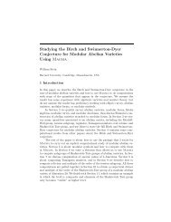 Studying the Birch and Swinnerton-Dyer Conjecture for - William Stein