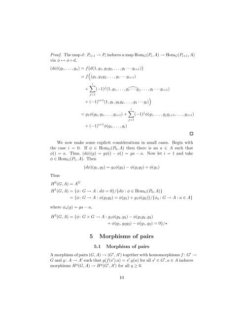 A Short Course on Galois Cohomology - William Stein - University of ...