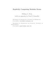 Stein: Introduction to computing with modular forms - William Stein ...