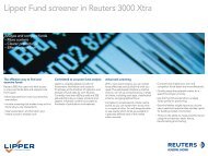 Lipper Fund screener in Reuters 3000 Xtra