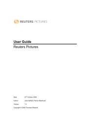 User Guide Reuters Pictures - Customer Zone - Reuters