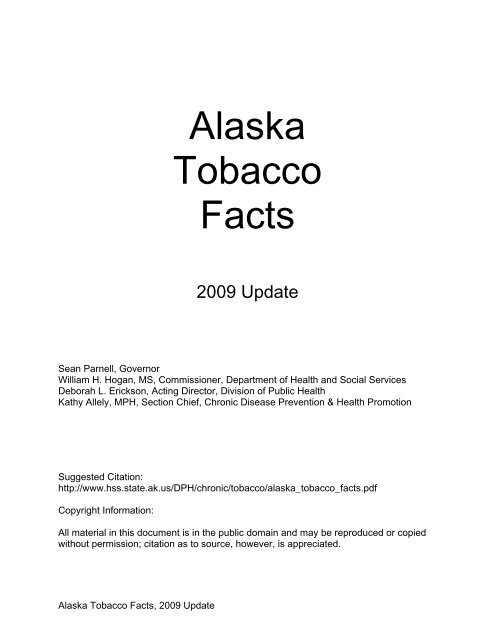 AK Tobacco Facts - Alaska Department of Health and Social ...