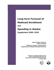 Long-term Forecast of Medicaid Enrollment Spending in Alaska: