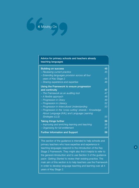 KS2 Framework for Languages: Guidance - Staffordshire Learning Net