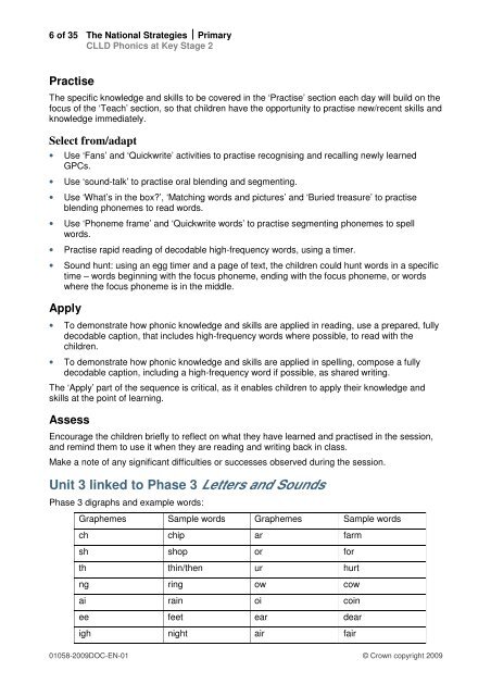 CLLD Phonics at Key Stage 2 - School-Portal.co.uk