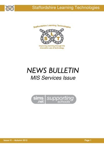 MIS Newsletter - Autumn 2012.pdf - Staffordshire Learning Net